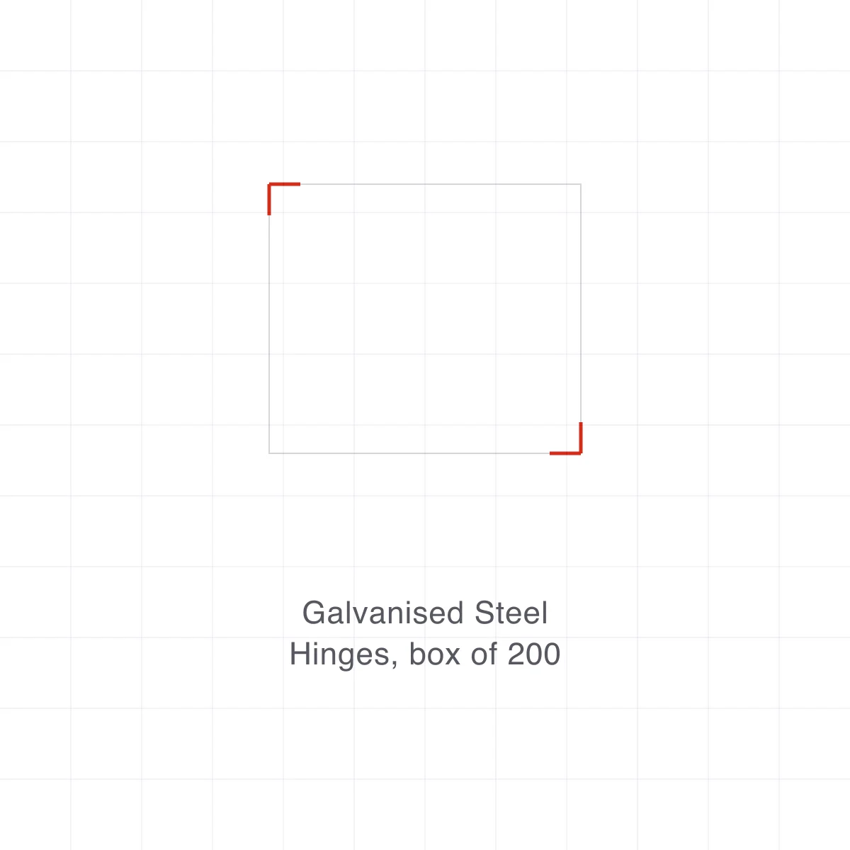 Galvanised Steel Hinges, box of 200